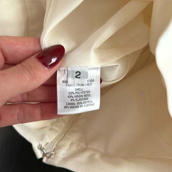 AREA Crystal trimmed Pleated Mini skirt in ivory - Picture 9 of 10